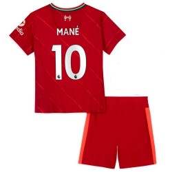 Camisola Liverpool Sadio Mane 10 Criança Equipamento Primeiro 2021-2022 Manga Curta